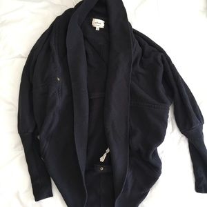 Aritzia black drape cardigan